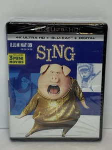SING (2016 Movie) 4K Ultra HD + Bluray + Digital ~ New, Factory Sealed - Picture 1 of 9