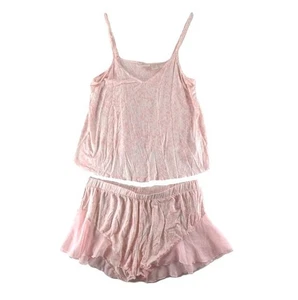 Rachel Ashwell Shortie Pajamas Pajama Set Floral Pink Stretch Womens Size Large - Picture 1 of 10
