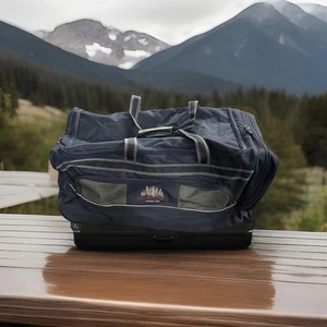 Northwest Trails Rolling Duffel Bag Black Large Wheeled Luggage Travel Gear Bag - Picture 1 of 4