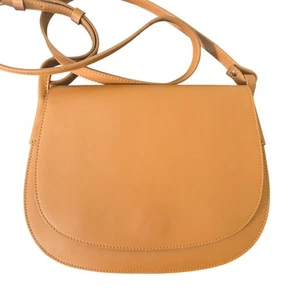 Otte New York Tan Leather Greenwich Saddle Bag Italy - Bild 1 von 13
