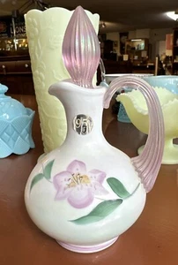 Fenton Kunstglas 95th Anniversary signiert Shelley irisierend rosa bemalt Cruet - Bild 1 von 7