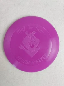 vintage 1988 Kellogg’s Cereal Premium Tony The Tiger Frisbee Flyer Purple 4" - Picture 1 of 2