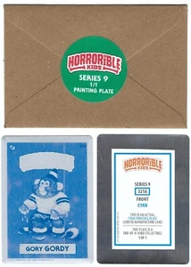 HORRORIBLE KIDS SERIES 9 GORY GORDY 321a MARK PINGITORE 1/1 CYAN PRINTING PLATE - Picture 1 of 4