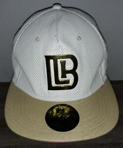 Tan & White Adjustable Cap w/Wide Flat Bill by BLK - One Size Fits All
