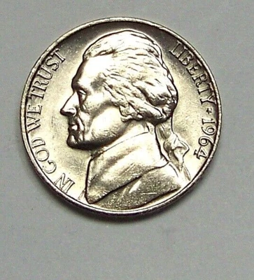 1964 P    BU   JEFFERSON    NICKEL                                     *90330200 - Image 1 of 2
