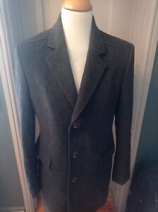 Medium White Stuff Gentleman's Relish Overcoat, Grey, Herringbone, Elegant, Wool