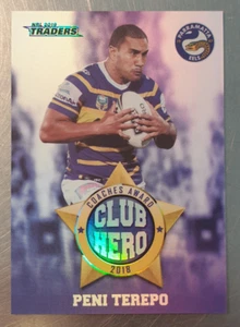 2019 NRL Traders Club Hero Coaches Award Card Peni Terepo CH20 - Picture 1 of 2