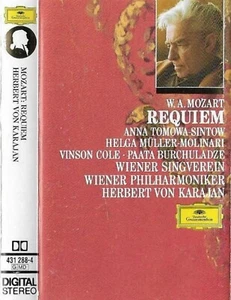 Mozart Anna Tomowa-Sintow Karajan Requiem CASSETTE ALBUM DG 3D - Picture 1 of 12