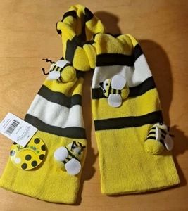Kidorable Kids Handmade Soft Striped Acrylic "Bee" Scarf NWT - Picture 1 of 12