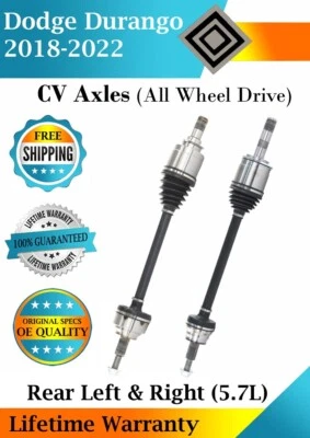 New OE Rear CV Axles For 2018-2022 Dodge Durango 5.7L 4X4 Lifetime Warranty - Imagem 1 de 4
