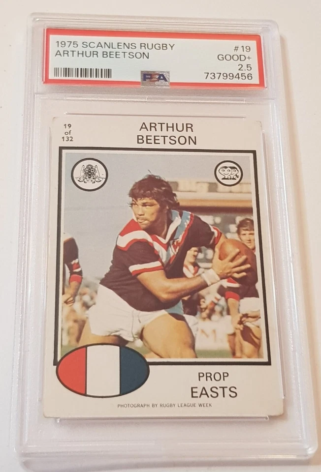 1975 Scanlens Rugby League Arthur Beetson Easts Roosters PSA 2.5 NRL NSWRL(#160) - image 1 of 4