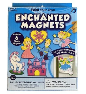 Paint Your Own Enchanted Magnets - 6 Plaster Magnets, Paint Brush, Paint *Age 5+ - Picture 1 of 5