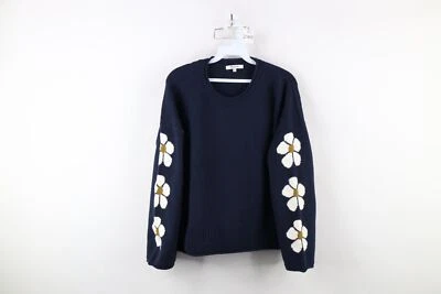 Suéter tejido jaspeado de lana merino manga floral Belmore de Madewell para mujer Foto 1 de 4
