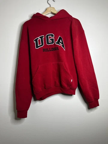 Vintage Georgia Bulldogs Pullover Hoodie Men’s Size Medium Red Cover