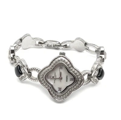 Charles-Hubert Paris Women's MOP 6771-BW Black Agate/White Howlite Watch 7.25" - Image 1 of 4