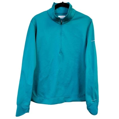 Pulôver feminino Columbia Omni Wick 1/2 zíper tamanho XL verde Athleisure Activewear - Imagem 1 de 4