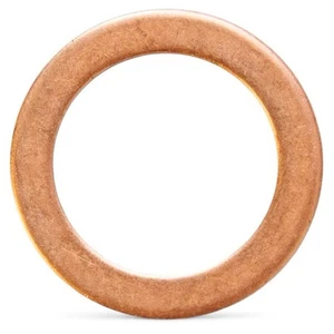 25 M18 Flat Copper THICK Sealing Washer 18mm ID 24mm OD 2.0mm Thickness 25 Pack - Picture 1 of 3