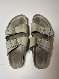Birkenstock Unisex Arizona Suede Soft Foot Bed Sandals Size 38 - Picture 1 of 12