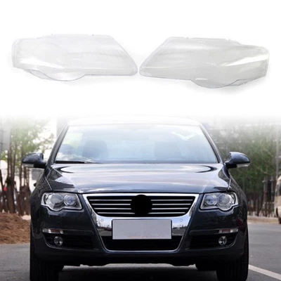 1 Pair Clear Headlight Headlamp Lens Cover For VW Passat B6 2006-2011 Foto 1 de 4