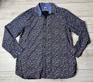 Jeff Banks Mens Premium Cotton Pattern Long Sleeve Shirt Size 2XL - Picture 1 of 5