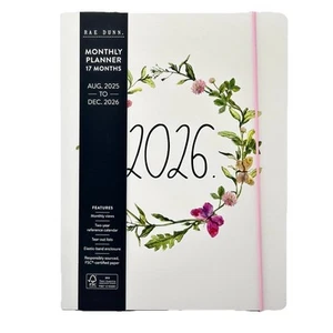 Rae Dunn 2026 Planner- Twenty Twenty Six note book/planner Small Planner Ivory - Picture 1 of 8