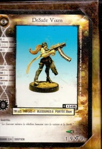 1999 CELL ENTERTAINMENT 1 BLISTER DESADE VIXEN CARD IN FRENCH - Picture 1 of 1