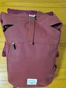 Osprey Arcane Roll Top Tote Convertible Backpack Bag 22L Burgundy - Picture 1 of 9