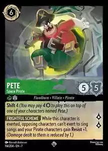 Pete Space Pirate 114/204 Disney Lorcana Archazia's Island Secret Rare NM - Picture 1 of 1