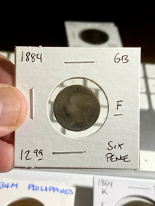 1884 Great Britain 6 Pence - Picture 1 of 2