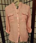 Notation Petite Pink Button Down Shirt- Size Ps 65% Rayon, 35% Polyester