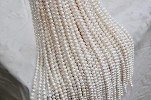 6-7 mm AA Zuchtperlen Strang Süßwasser Perlen Schmuck Halskette Collier ghfds - Picture 1 of 1