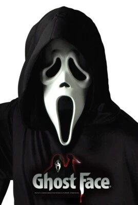 OFFICIAL! Ghost Face Scream Mask With Shroud Easter Unlimited Fun world - Image 1 of 2