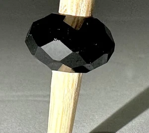 "Dije de cuentas de vidrio facetado negro 0,3"" de ZABLE REALMENTE HERMOSO NUEVO - Imagen 1 de 8
