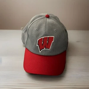 Sombrero a presión con logotipo de fanáticos de Wisconsin Badgers gris/rojo universitario para hombre - Imagen 1 de 5
