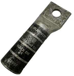 Burndy YA39 Copper Compression Lug 750-KCMIL MCM 1-Hole 5/8" Stud BOX OF 6 ⭐ - Picture 1 of 13