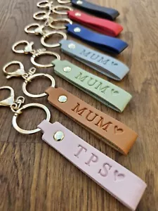 More details for personalised leather keyring 