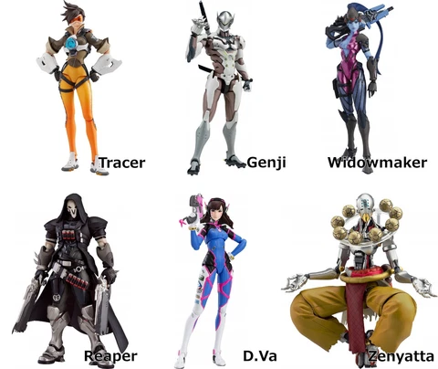 figma fps game Overwatch action figure Good Smile Company Tracer Genji Widowmake Cover