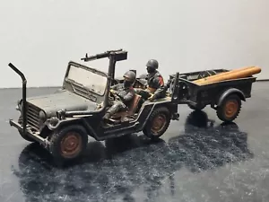 Remolque Tamiya Segunda Guerra Mundial Ford Mutt Ejército Jeep M1416 1:35 Soldier Polvoriento Construido Modelo Kit - Imagen 1 de 16