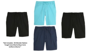 Wonder Nation Boys Lot 4 Multicolor Tough Core Play /Uniform Shorts Sz L /10-12 - Picture 1 of 13