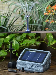 SOLAR TEICHPUMPE SOLARPUMEN TEICH SOLARTEICHPUMPE MIT AKKU SPRINGBRUNNEN SOLAR - Bild 1 von 3