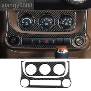 2×Carbon Fiber Center Air Conditioner Switch Trim For Jeep Wrangler JK 2011-2017 - Picture 1 of 9