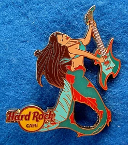 ONLINE SEXY BRUNETTE MERMAID GIRL SERIES 2006 GUITAR Hard Rock Cafe PIN LE100 - Picture 1 of 1