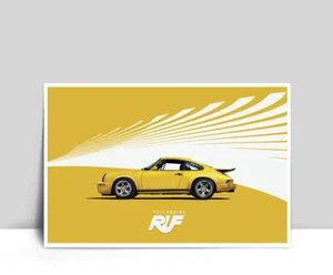 Ruf Yellowbird Porsche 911 Aluminum Porsche Poster 18"x 24" - Picture 1 of 4