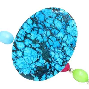 Piedra preciosa suelta de forma ovalada azul natural de 118 quilates con regalo gratis - Imagen 1 de 9