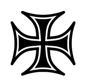 Eisernes Kreuz Vinyl gestanzter Aufkleber Sticker - Motorrad Biker Chopper Malteser - Bild 1 von 2