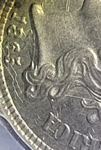 U.S. Mint Error Clash Die 1865 3 Cent  Nickel PCGS MS62, NOT LABELED CORRECTLY Cover