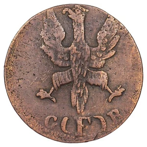 Allemagne 1 heller 1821 Francfort sur le Main Cuivre pièce de monnaie allemande - Imagen 1 de 2