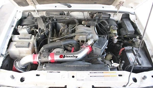 Red Air Intake System Kit & Filter For 2PC 2001-2003 Ford Ranger 4.0L V6 Sohc - Bild 1 von 1