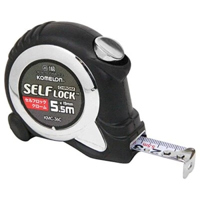 Comeron Convex Self-Lock Chrome 19 Tape Width 19mm 5.5M KMC-36C tape measure NEW - Image 1 of 4