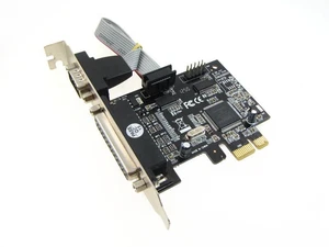 PCI-E PCI Express Parallel LPT Serial Port Card DB25 DB9 RS232 mach3 mach2 - Zdjęcie 1 z 1